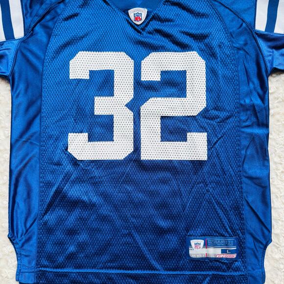 NFL Indianapolis Colts Edgerin James 32 Reebok Kid Blue Footbal Jersey Large VTG - Picture 2 of 9